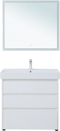 Мебель для ванной Aquanet Nova Lite 85 напольная, белая, 3 ящика