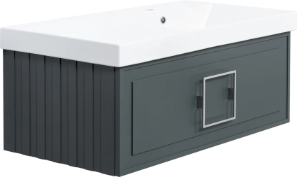 Тумба с раковиной La Fenice Cubo 90 R, серая