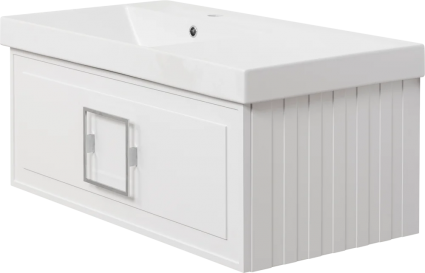 Тумба с раковиной La Fenice Cubo 90 L, белая