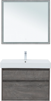 Мебель для ванной Aquanet Nova Lite 85 дуб рошелье, 2 ящика