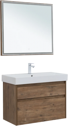 Мебель для ванной Aquanet Nova Lite 85 дуб рустикальный, 2 ящика