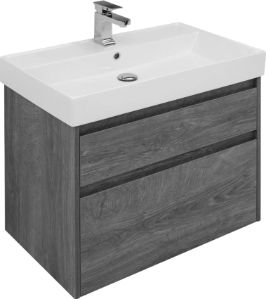 Тумба для комплекта Aquanet Nova Lite 75 дуб рошелье, 2 ящика