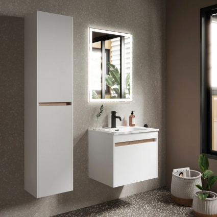 Мебель для ванной Sancos Smart 60 см белый глянец