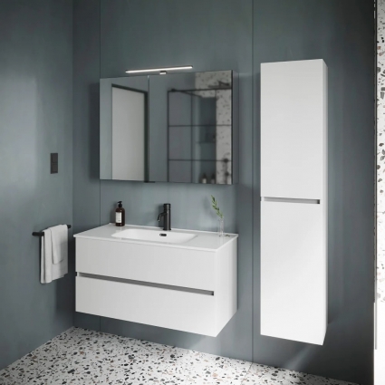 Мебель для ванной Sancos Urban 100 см белый глянец