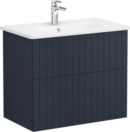 Тумба с раковиной VitrA Root Groove 80 темно-синяя