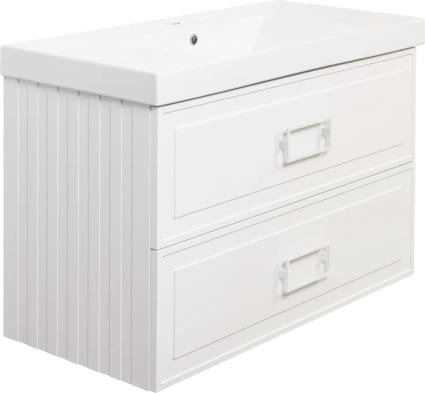 Тумба для комплекта La Fenice Cubo Twin 100 белая