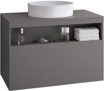 Тумба для комплекта Keuco Stageline 32863 80 см, инокс матовый