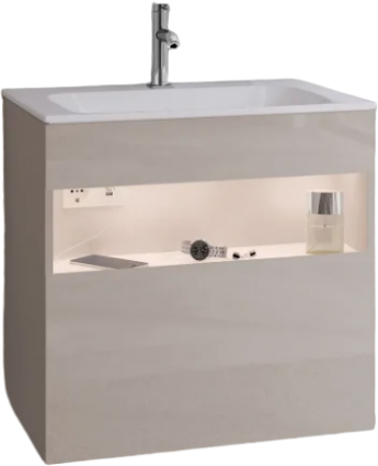 Тумба для комплекта Keuco Stageline 32852 65 см, с подсветкой, розеткой и точкой зарядки USB и USB-C, кашемир