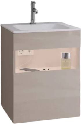 Тумба для комплекта Keuco Stageline 32842 50 см, с подсветкой, розеткой и точкой зарядки USB и USB-C, кашемир