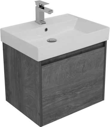 Тумба с раковиной Aquanet Nova Lite 60 дуб рошелье, 1 ящик