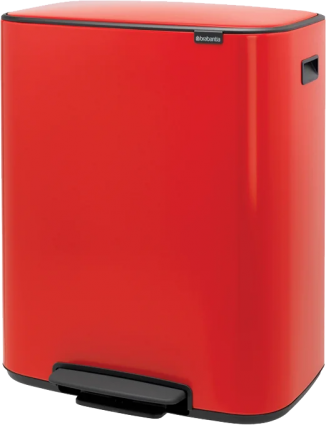 Мусорное ведро Brabantia Pedal Bin Bo 211522 30+30 л, пламенно-красное