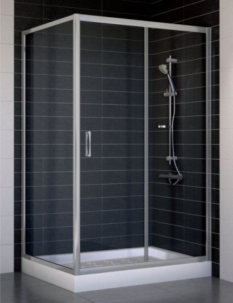 Душевой уголок Vegas Glass ZP+ZPV 110*90 07 01 стекло прозрачное, 110x90