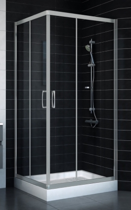 Душевой уголок Vegas Glass ZA-F 80*90 07 01 стекло прозрачное, 80x90