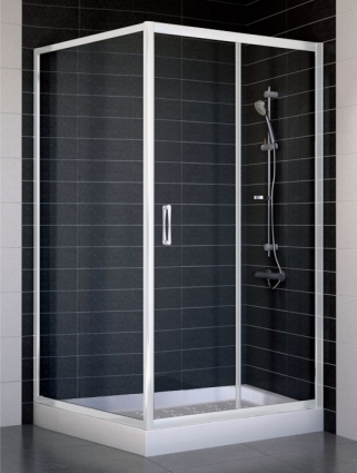 Душевой уголок Vegas Glass ZP+ZPV 100*100 01 01 стекло прозрачное, 100x100