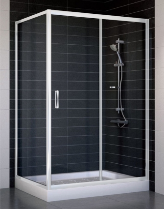 Душевой уголок Vegas Glass ZP+ZPV 120*80 01 01 стекло прозрачное, 120x80