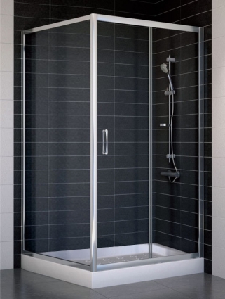 Душевой уголок Vegas Glass ZP+ZPV 100*100 08 01 стекло прозрачное, 100x100