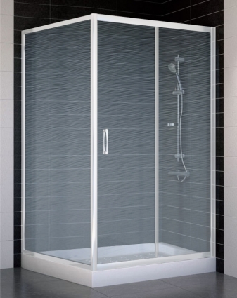 Душевой уголок Vegas Glass ZP+ZPV 110*100 01 02 стекло шиншилла, 110x100