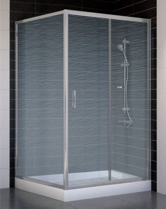 Душевой уголок Vegas Glass ZP+ZPV 110*100 07 02 стекло шиншилла, 110x100