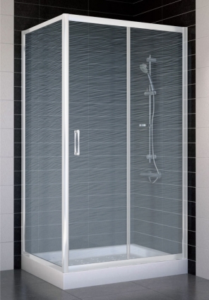 Душевой уголок Vegas Glass ZP+ZPV 100*70 01 02 стекло шиншилла, 100x70