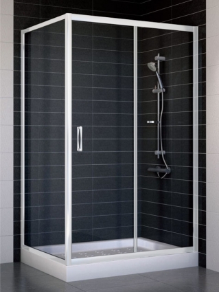 Душевой уголок Vegas Glass ZP+ZPV 110*80 01 01 стекло прозрачное, 110x80