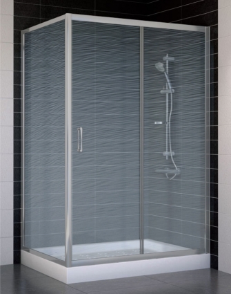 Душевой уголок Vegas Glass ZP+ZPV 120*80 07 02 стекло шиншилла, 120x80