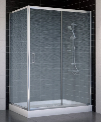 Душевой уголок Vegas Glass ZP+ZPV 130*80 08 02 стекло шиншилла, 130x80