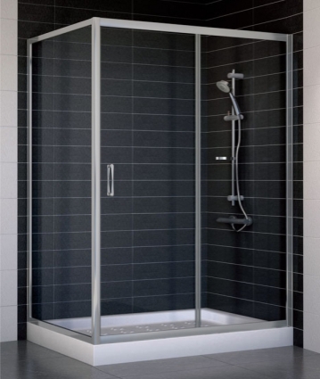 Душевой уголок Vegas Glass ZP+ZPV 130*90 07 01 стекло прозрачное, 130x90