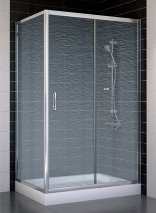 Душевой уголок Vegas Glass ZP+ZPV 110*70 08 02 стекло шиншилла, 110x70