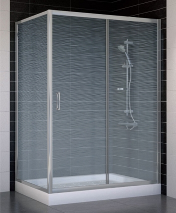 Душевой уголок Vegas Glass ZP+ZPV 130*80 07 02 стекло шиншилла, 130x80