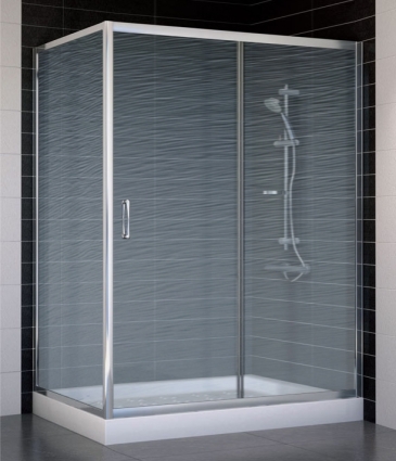 Душевой уголок Vegas Glass ZP+ZPV 140*80 08 02 стекло шиншилла, 140x80