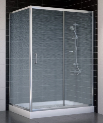 Душевой уголок Vegas Glass ZP+ZPV 130*90 08 02 стекло шиншилла, 130x90