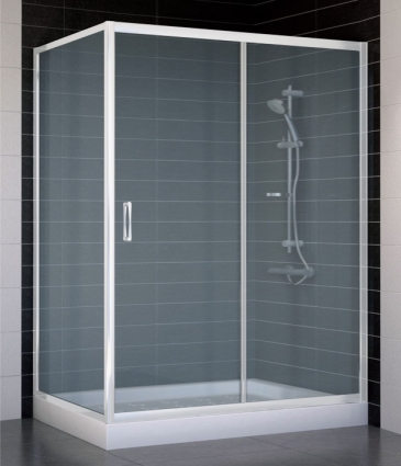 Душевой уголок Vegas Glass ZP+ZPV 140*80 01 10 стекло сатин, 140x80