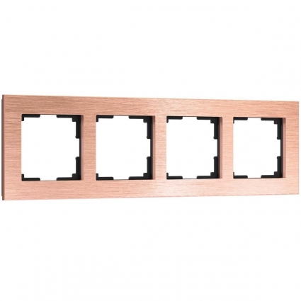 Рамка Werkel Aluminium на 4 поста бронза W0041712 4690389182907