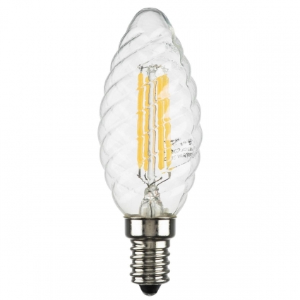 Лампа светодиодная филаментная Lightstar LED Filament E14 6W 3000K свеча прозрачная 933702