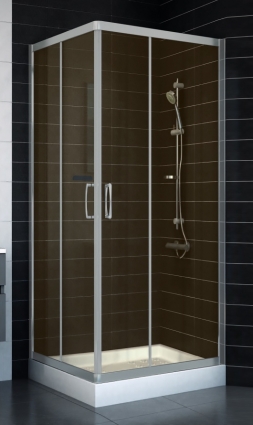 Душевой уголок Vegas Glass ZA 0080 07 05 стекло бронза, 80x80