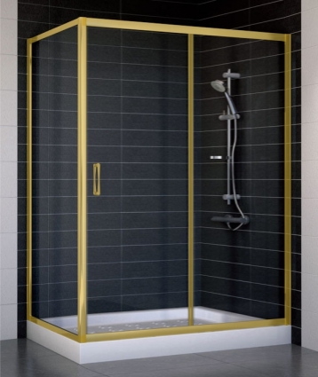 Душевой уголок Vegas Glass ZP+ZPV 140*70 09 01 стекло прозрачное, 140x70