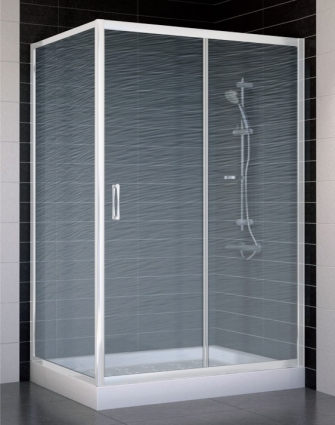 Душевой уголок Vegas Glass ZP+ZPV 120*80 01 02 стекло шиншилла, 120x80