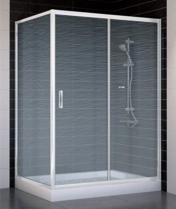 Душевой уголок Vegas Glass ZP+ZPV 130*90 01 02 стекло шиншилла, 130x90