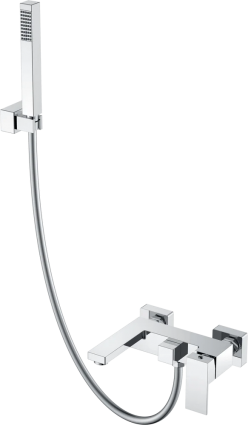 Смеситель для ванны с душем Boheme Qubic 473-CR сhrome