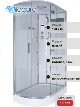 Душевая кабина Niagara Ultra NG-303-01R 120х80, с низким поддоном
