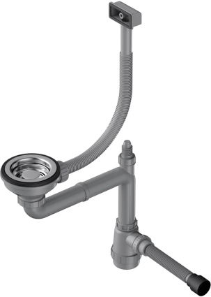 Сифон для мойки Omoikiri WK-1-S-IN нержавеющая сталь