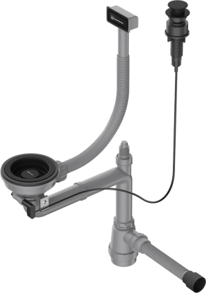 Сифон для мойки Omoikiri WK-1-A-GB графит