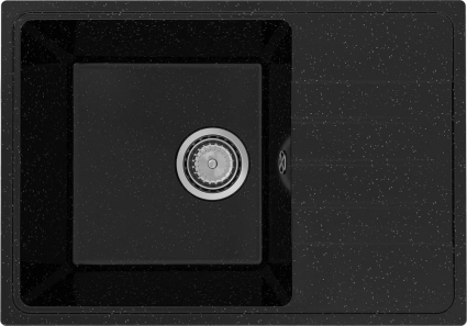 Мойка кухонная Domaci Палермо PR-600-004 черная + сифон + фреза Форстнера 35 мм