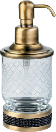 Дозатор Boheme Royal Cristal Black Br настольный, бронза