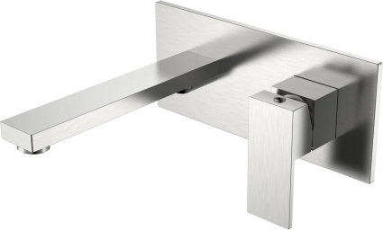 Смеситель для раковины Boheme Qubic 475-NB С ВНУТРЕННЕЙ ЧАСТЬЮ, brushed nickel