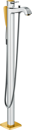 Напольный смеситель для ванны с душем Hansgrohe Metropol Classic 31445090 хром - золото