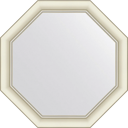 Зеркало Evoform Octagon BY 7431 61х61 белый с серебром, в багетной раме