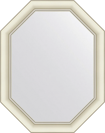 Зеркало Evoform Octagon BY 7434 56х71 белый с серебром, в багетной раме