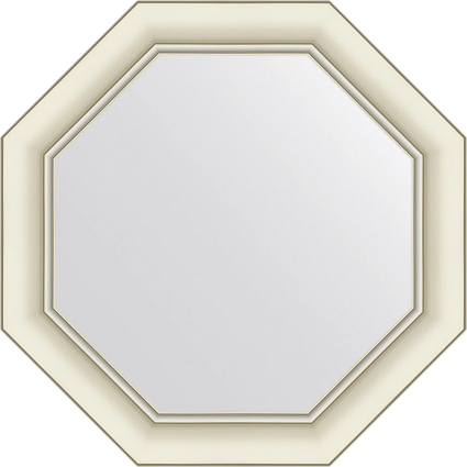Зеркало Evoform Octagon BY 7430 51х51 белый с серебром, в багетной раме
