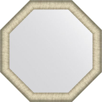 Зеркало Evoform Octagon BY 7429 65х65 брашированное серебро, в багетной раме